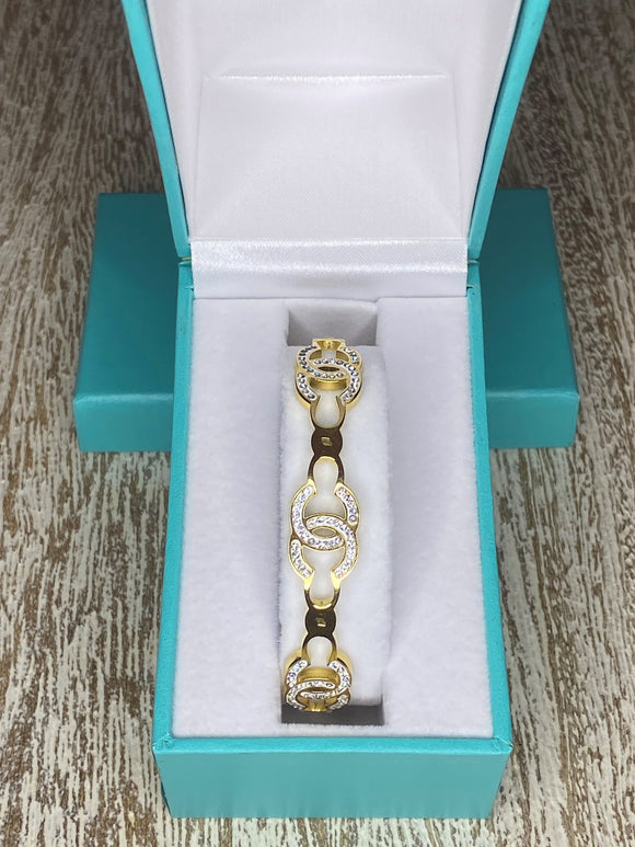 Chloe Gold Triple Bling Bracelet